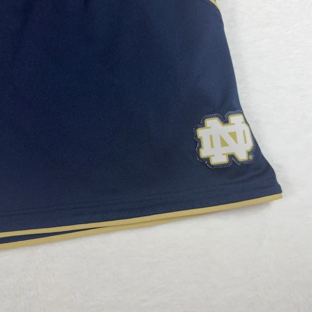 Notre Dame Fighting Irish Adidas Athletic Shorts Mens XL Blue Gold NCAA Gym